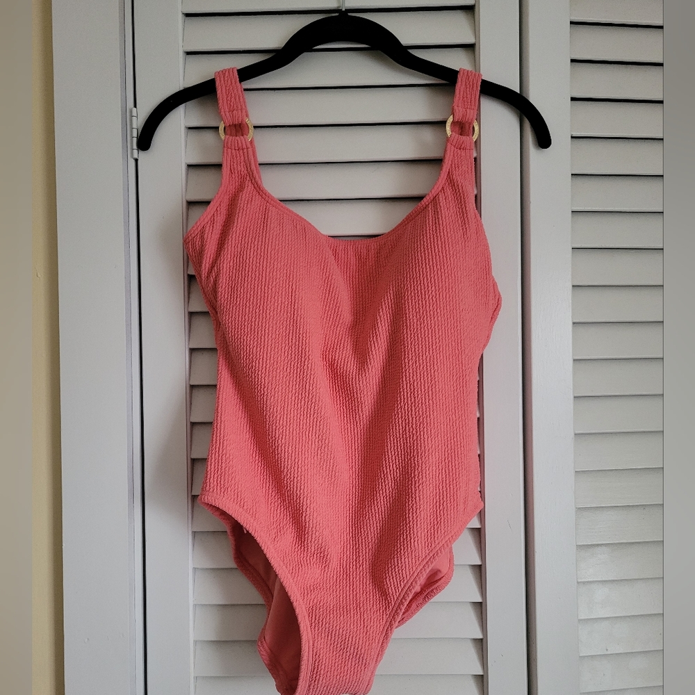 Michael Kors Grapefruit One Piece Swimsuit Size 10